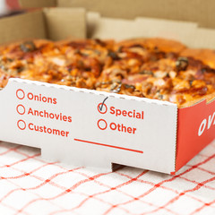 Karat Corrugated Pizza Box, 12”x12”x2”, Generic Print – 50 pcs, FP-PBF12WG