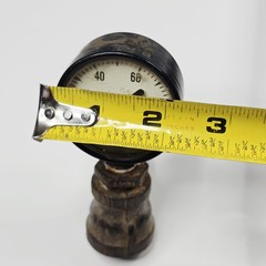 Vintage US Gauge Pressure Meter 0-100 PSI Industrial Steam Pipe 3 Inch Dial