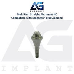 10 Straight Multi Unit Prosthetic NC X-FIT Megagen® BlueDiamond Compatible 4.8mm