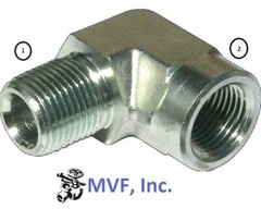 3/4″ Male NPTF x 3/4″ Female NPTF 90° Elbow Plated Steel Hydraulic <5502-12-12
