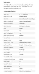 4″X6″ Direct Thermal Premium shipping Labels – Fanfold Labels – Small Business