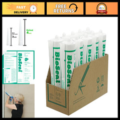 Waterproof Silicone Sealant Caulk for Kitchen & Bath, Low Odor, 10.1 oz, Pack of