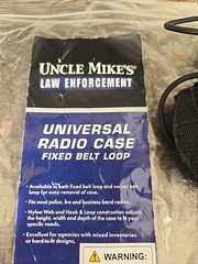 Uncle Mike’s Radio Case with Fixed Belt Loop Nylon Web Black Universal 88804