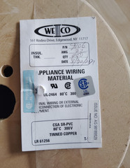 WEICO UL-2464 23 AWG Stranded Appliance Wire 300V 80°C Gray SR-PVC 400ft