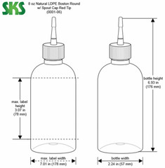 Soft Plastic SquEEze Bottle Nozzle Dispenser 8oz Squirt Flow Lab Applicator Glue