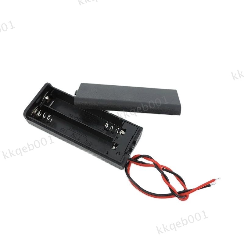 2 Slot AAA Battery Holder Case Box Leads ON/OFF Switch Cover Standard Container