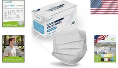50-Pack Disposable 3-Ply ASTM Level 3 Face Masks – Comfortable & Stylish in Gray