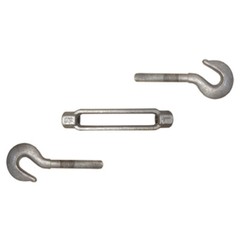 Marine HOOK-HOOK TURNBUCKLE 3/4 Inch x 6 Inch Pulley Galvanized Drop Forge Steel