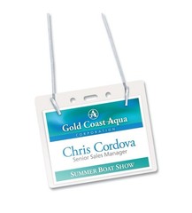 Avery Landscape 3″ x 4″ Badge Holders With Lanyards, 100-Pack