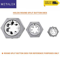 Hexagon Die Adapter Set Of 3 Pieces For Round Split Button Dies 13/16″ 1″ 1-1/2″