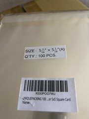 (1000) Uniquepacking 5 3/16″ x 5 1/16″ Clear Resealable Cellophane Bags 1.2 mil