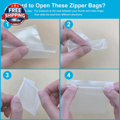 100 Pack of 5”x7” 2 Mil Clear Reclosable Zip Poly Bags