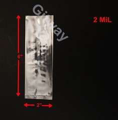 2 x 6″ Clear Plastic Poly LDPE Bags Lay Open Top Flat 2×6″ 2 MiL 100 500 1000