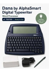 Dana by AlphaSmart Digital Typewriter Word Processor Tested. Power Cord & Stylus