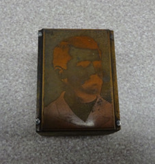 Braddock PA Lutheran Church Wood Copper Plate Photo Negative 1-1/2″ Vtg
