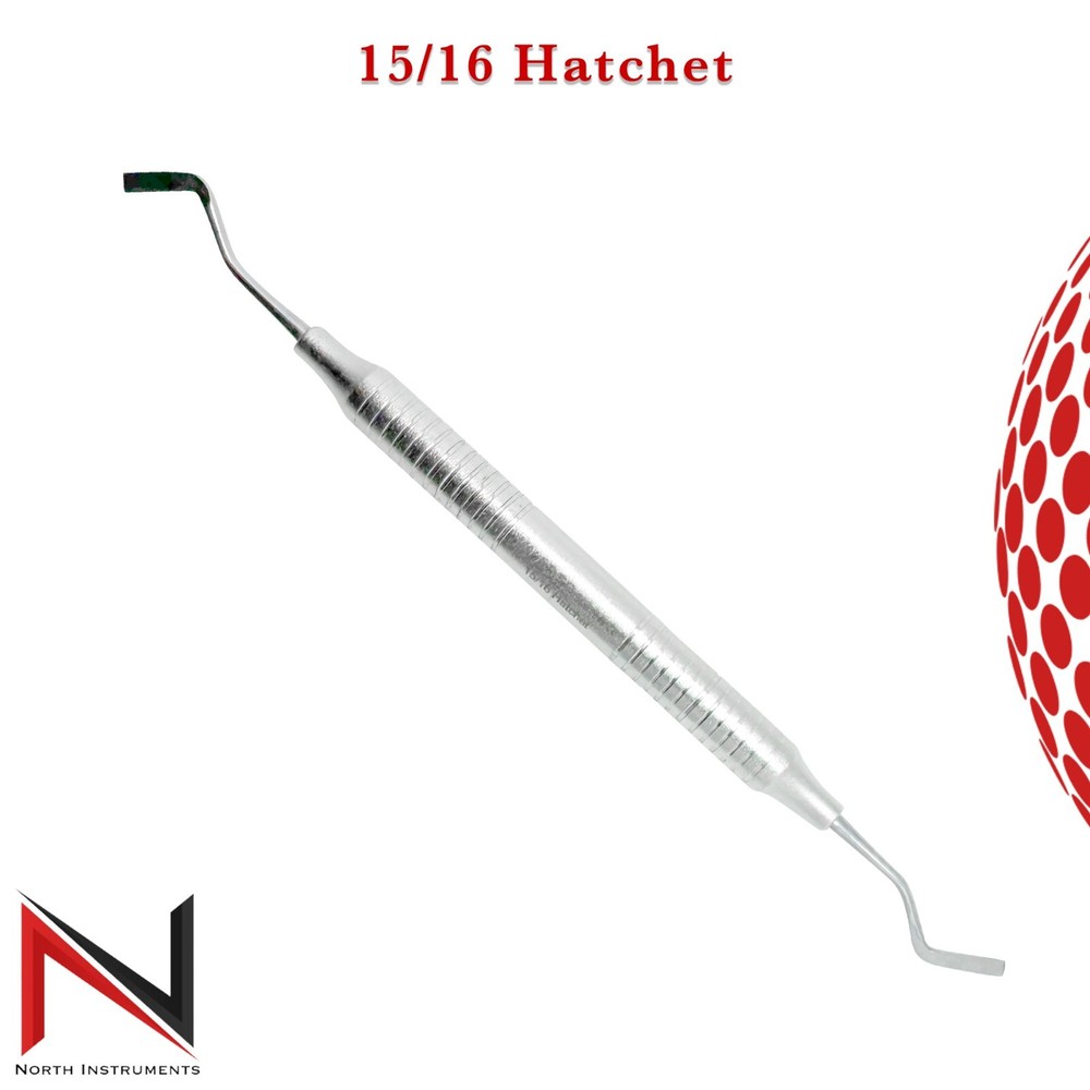 HATCHET #15/16 Sharp Edge Retention Carbers Steel Handle Dental Instruments