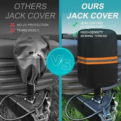Tongue Jack Cover Universal RV Electric Tongue Trailer 18″H x 7.5″W x 9″D Black