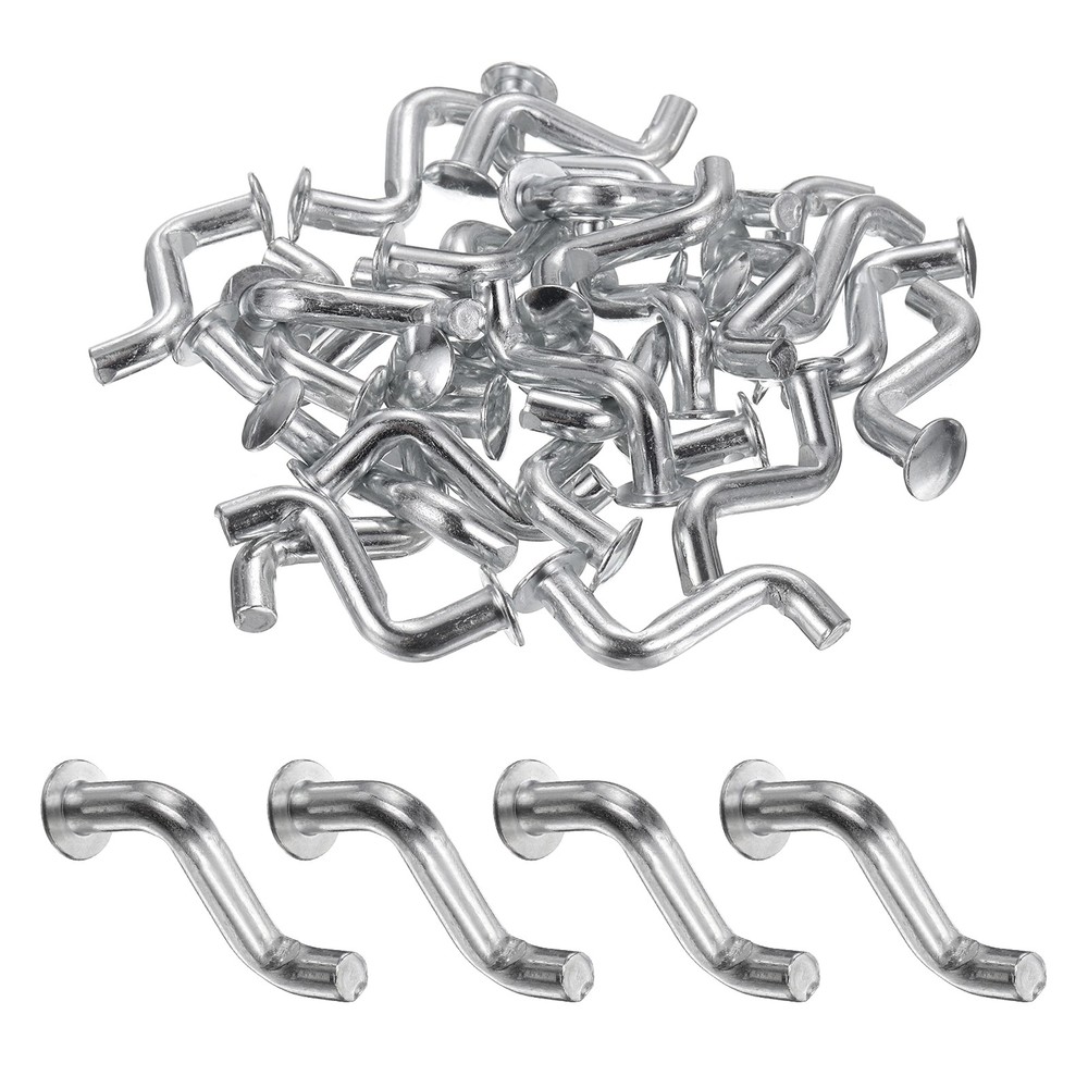50 Pack Pallet Rack Drop Pin, 0.27 Inch Round Head S-shaped Bolt Universal Pins