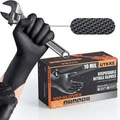 10mil Nitrile Gloves Industrial Diamond Texture