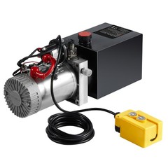 VEVOR Hydraulic Pump 8 Quart Single Acting Dump Trailer Pump Power Unit DC 12V