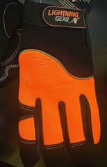 [0915Q/HO/XL] Lightning Gear Crimson Warrior Mechanic’s Glove – Orange/Black