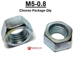 M5-0.8 Coarse Metric Class 8 Finished Hex Nut Zinc Plated DIN 934