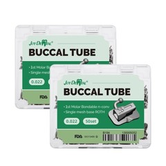 50Sets Dental Orthodontic Buccal Tubes 1st Molar Bondable Non-Conv Mesh Roth.022