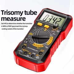 Digital Multimeter LCD Voltmeter Ammeter Ohmmeter Volt AC DC Tester Leads Meters