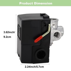 Air Compressor Pressure Switch 95-125 PSI Control Unloader, LF10-4H 95-125 PS…