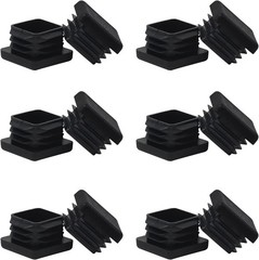 1″ 1×1 Square Tube End Cap Plastic Plugs 12Pcs, 1″x1″ 1 Inch Tubing…