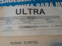 ULTRA, BANDSAW BLADE, BIMETAL, HSS M42, 59 1/8″‘ LONG, 3/8 W, 10/14 T Variable