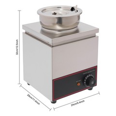 150W Electric Cheese Sauce Warmer Dispenser Stainless Steel Hot Fudge Heater