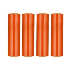 Orange Color Shrink Wrap 17″ x 1476′ Pre-Stretch Hand Film 4 Rolls