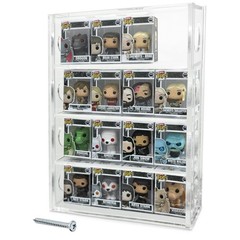 Acrylic Display Case Compatible with Funko Bitty Pop – Clear Tiered Stand