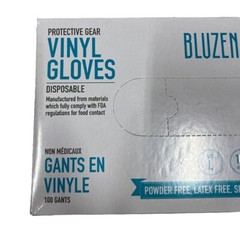 BLUZEN Disposable Vinyl Gloves, Size Large, 1,000 PACK