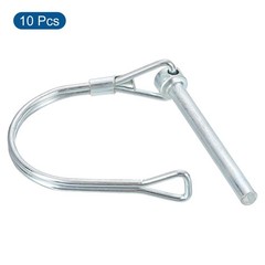 10Pcs 5mm x 50mm Linch Pin with Ring OUTDOOR USE Trailer Pins Silver