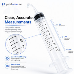 Curved Tip 12cc Oral Irrigation Syringes Disposable Dental Utility (Choose Qty)