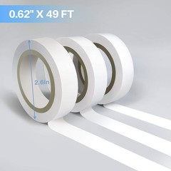 3PCS White Electrical Tape – Quality, Waterproof, 0.62 in X 49 ft Rolls