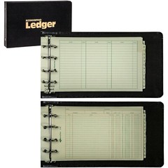 National Brand 63-453 Bookkeeping Ledger With Sheets & A to Z Index, 5 x 8-1/2″