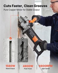 VEVOR Wall Chaser 4800W Electric Groove Cutting Machine 6800RPM Guide Line