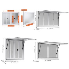 Uimoso Concession Stand Service Window with Aluminum Alloy Awning for Food Truck