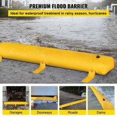 Industrial PVC Flood Barrier: 24ft L x 20in W x 12in H, Waterproof & Durable