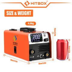HITBOX 3IN1 MIG WELDER 110V Lift-TIG MMA GASLESS IGBT INVERTER MIG WELDER 200A