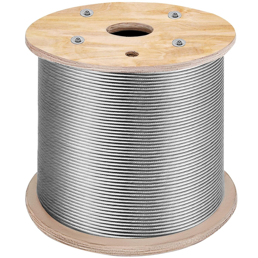 Stainless Steel Cable Railing 1/8″ X 500Ft, Wire Rope 316 Marine Grade, Braided