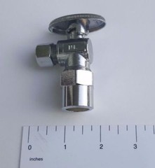 3 PIECES 1/4 TURN ANGLE STOP VALVE COMPRESSION 3/8″ OD X 1/2″ CPVC (LEAD FREE)
