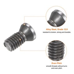 10pcs Torx Screw M3.5x12mm 12.9 Grade for Replaces Carbide Insert CNC Lathe Grey
