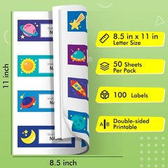 Koala Full Sheet Shipping Labels 8.5×11 500 Full Page Labels for Laser Printers