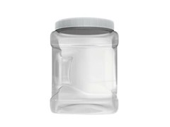 Plastic 32 oz. Parts Storage Clear Grip Jar with Screw on Lid 3.5″ x 3.5″ x 5.5″