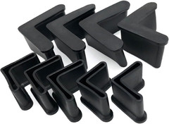 16 Pcs 2″ x 2″ (50mm x 50mm) L Shaped Rubber Angle Iron Caps, Furniture Angle Ir