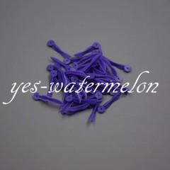 100x Plastic Wedge Dental Disposable Round Stern Holes Wave Shape Cracks Purple